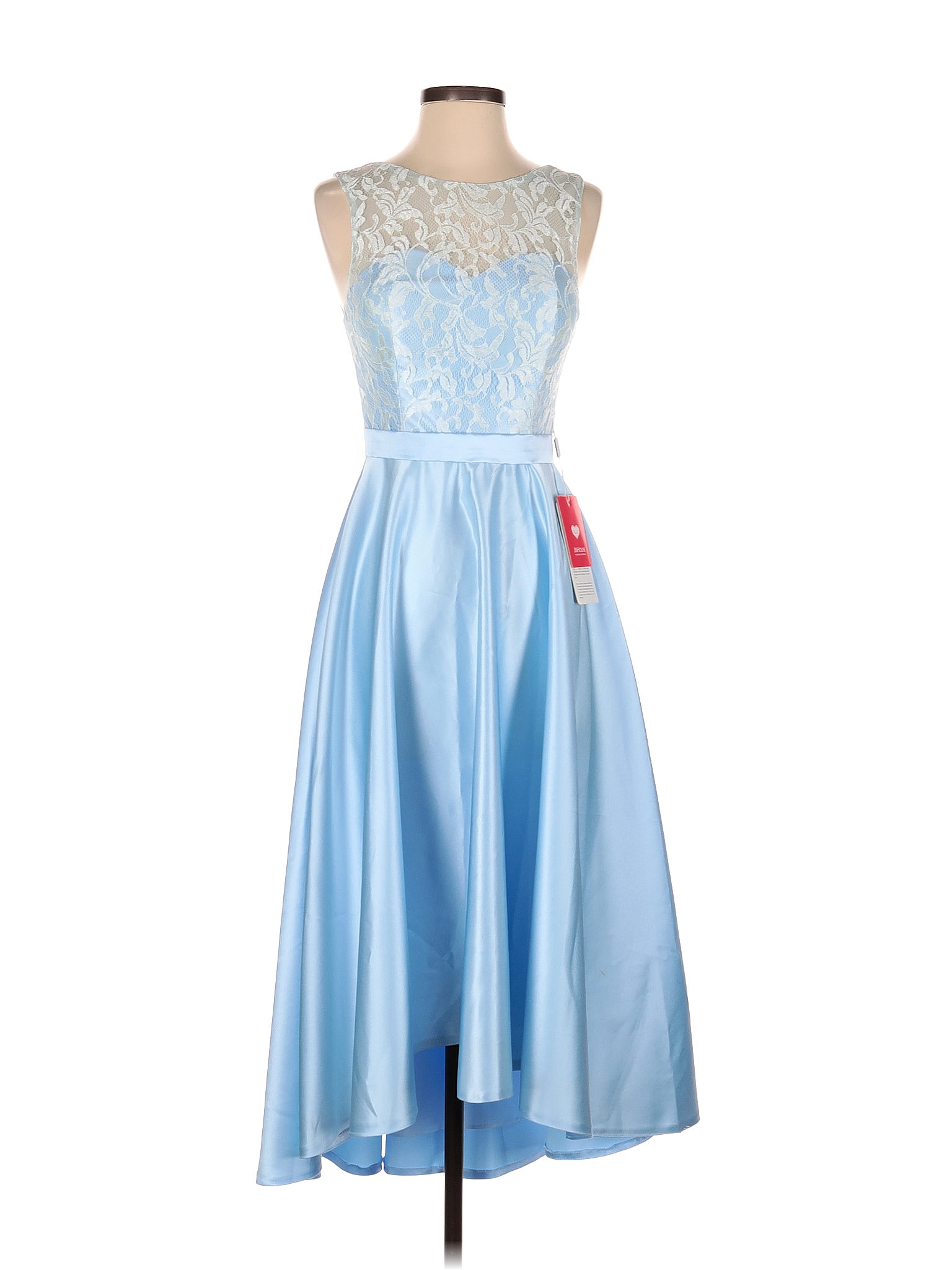 JJ's House 100% Polyester Solid Blue Cocktail Dress Size 2 - 79% off ... image.