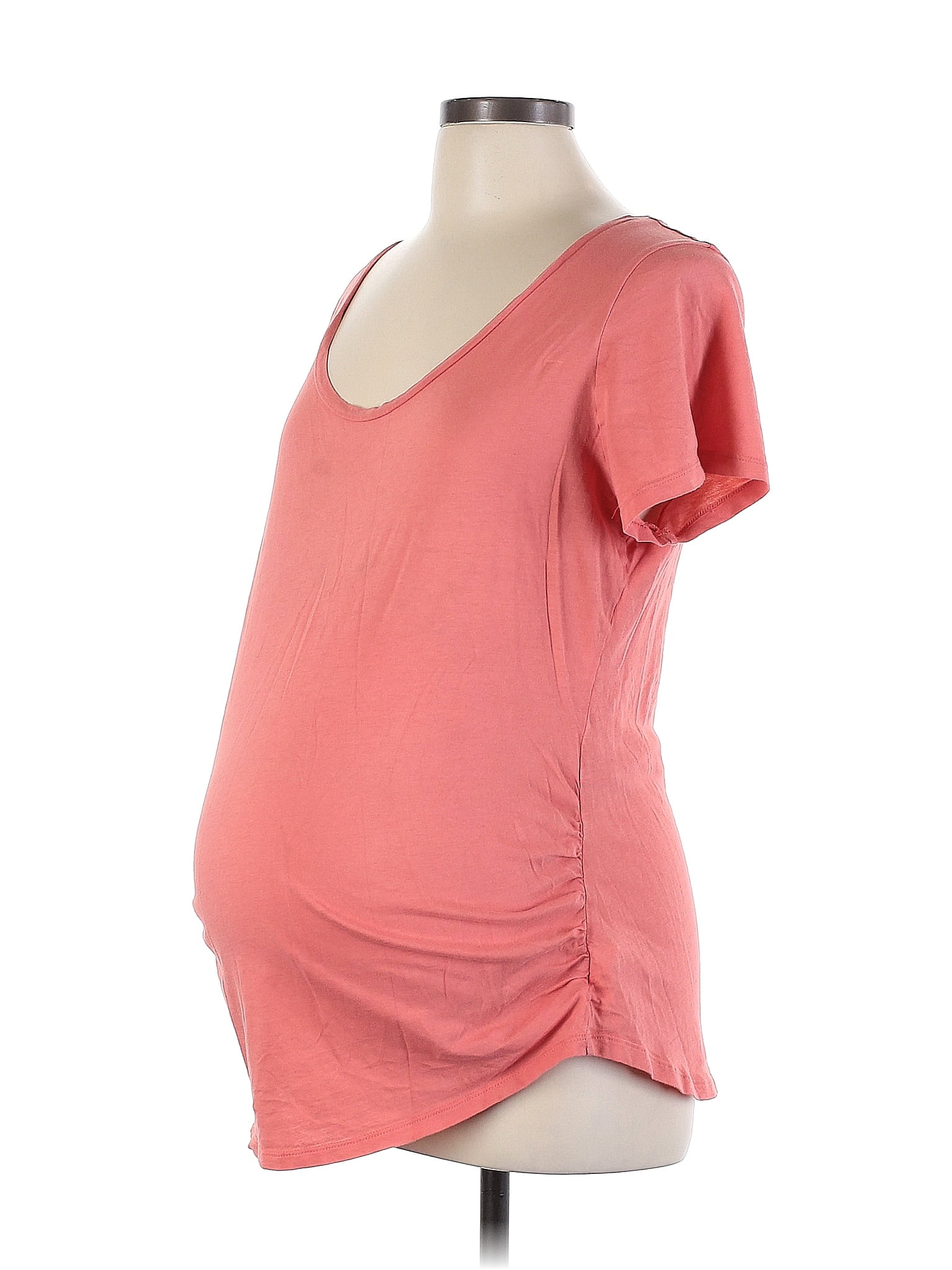 Old Navy - Maternity 100% Cotton Pink Short Sleeve T-Shirt Size L  (Maternity) - 48% off