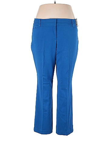 7th Avenue Design Studio New York & Company Solid Blue Dress Pants