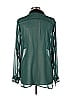 BCBGeneration 100% Recycled Polyester Color Block Green Long Sleeve Blouse Size L - photo 2