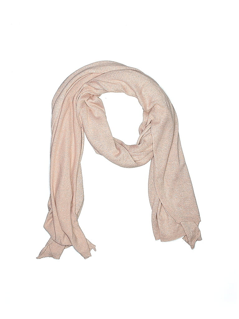 Zara Solid Tan Pink Scarf One Size - 47% off