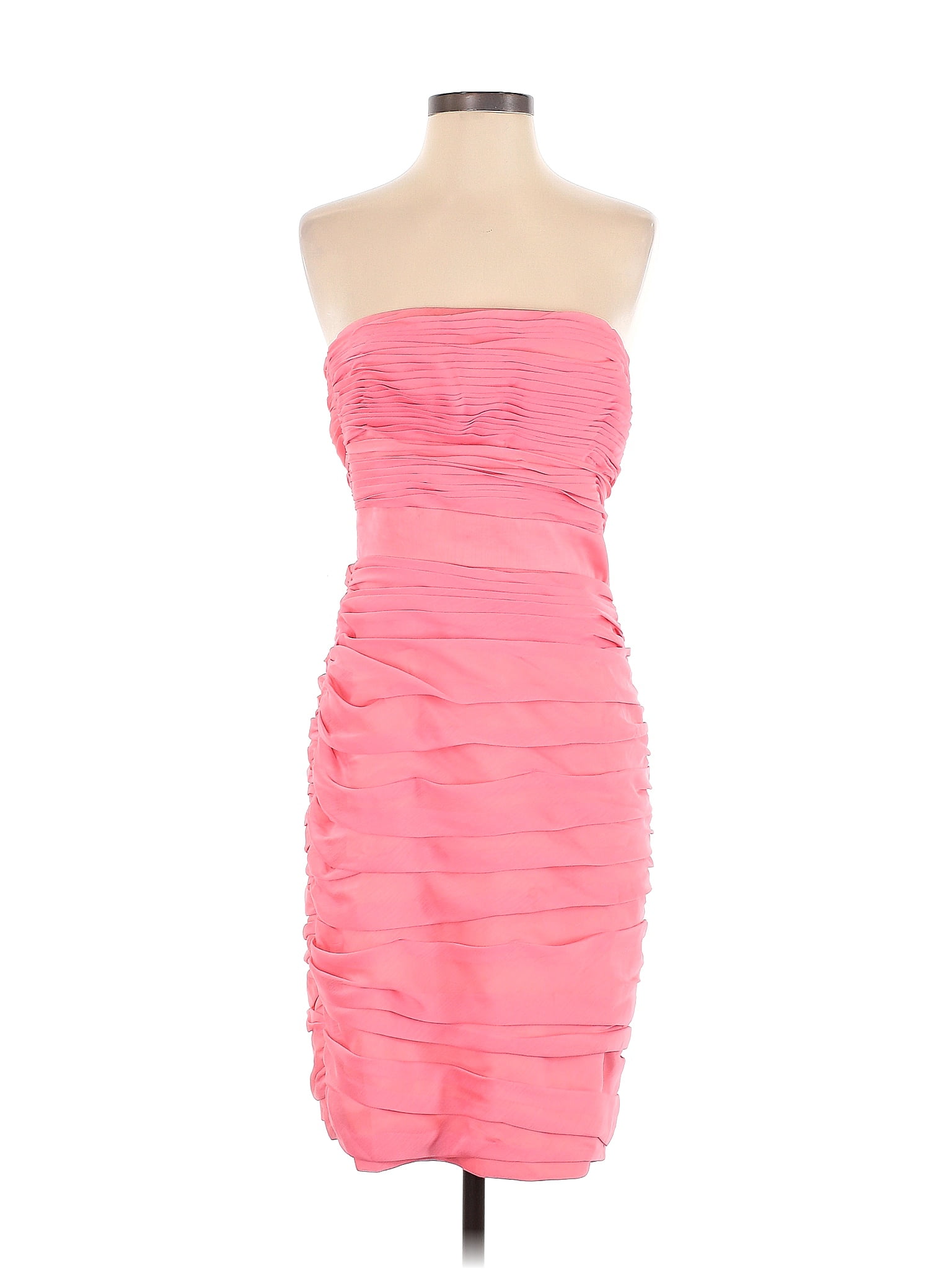 ML Monique Lhuillier 100% Polyester Pink Cocktail Dress Size 4 - 82% ...