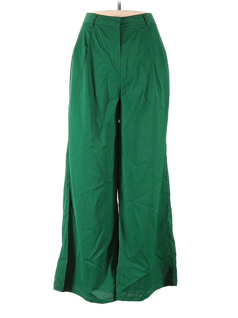 Micas 100% Terylene Solid Green Dress Pants Size XL - 58% off | ThredUp