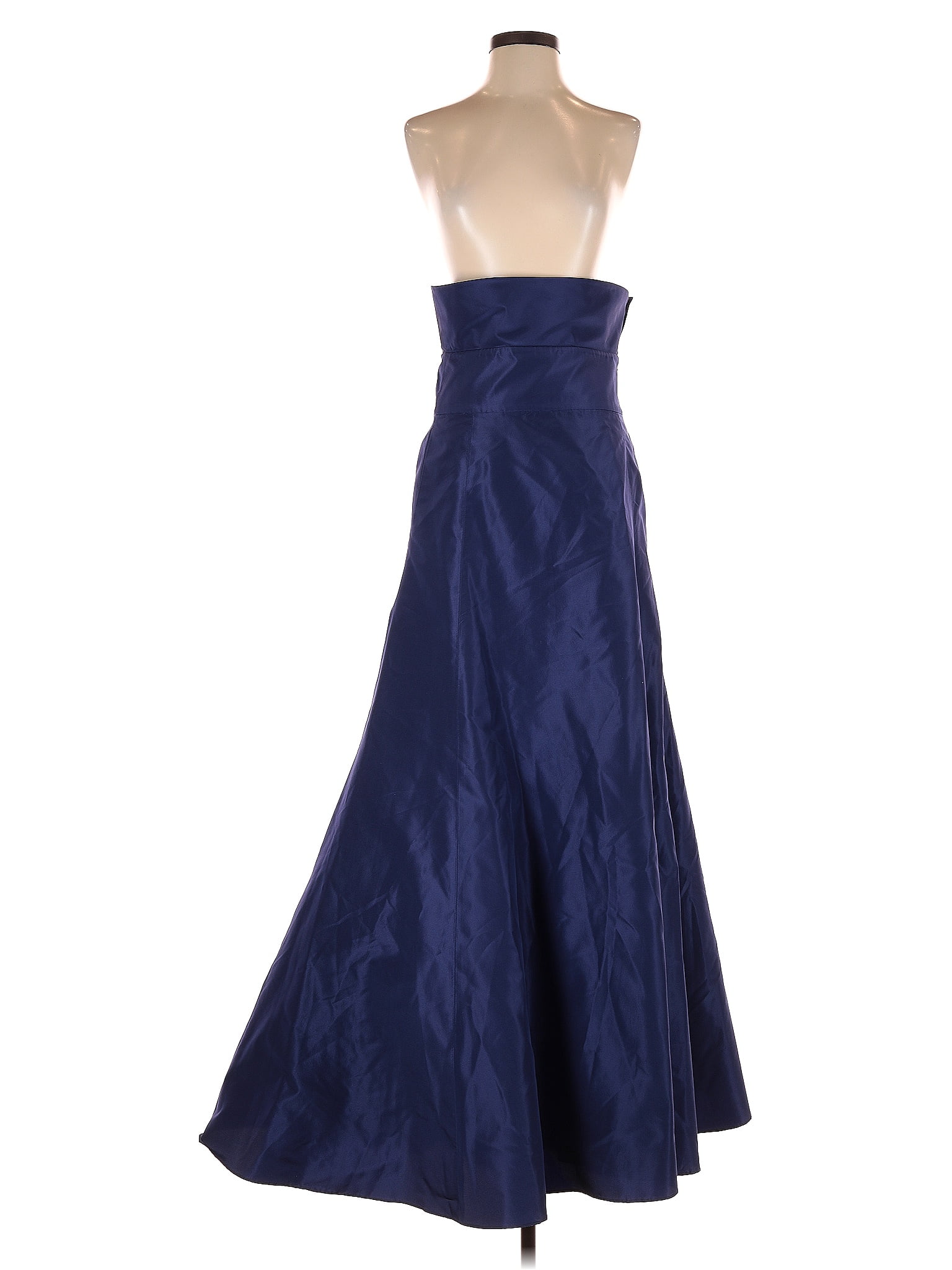 J. Crew Navy 100% Silk One Shoulder Dress Size 6
