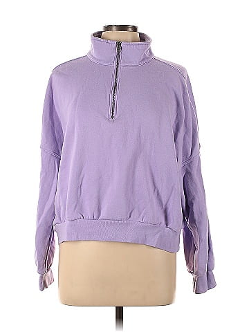 Abercrombie & Fitch Solid Lavender Purple Sweatshirt Size XL - 62