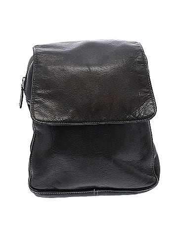 Tignanello black shop leather backpack