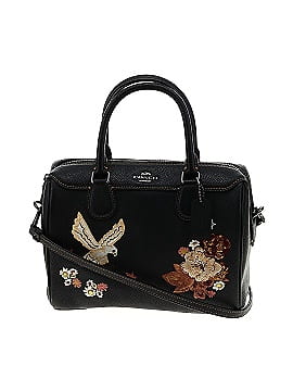 Coach Gorgeous Flower Embroidered Leather Satchel (view 1)