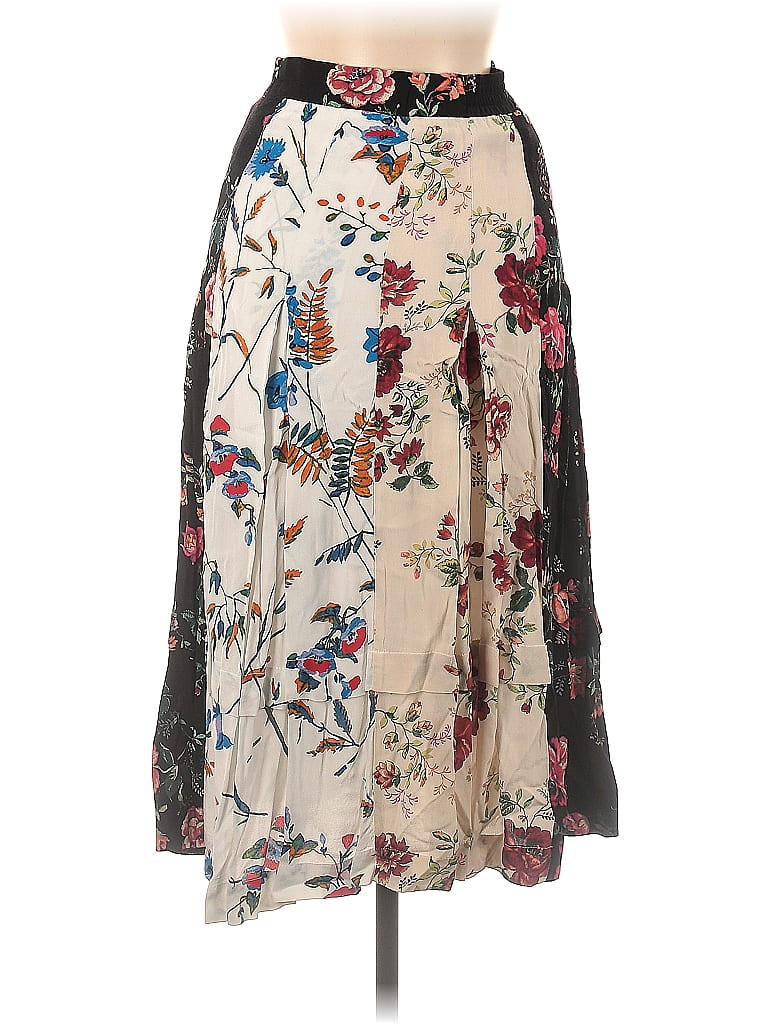 Maje Floral Tan Casual Skirt Size Med (2) - 76% off | ThredUp