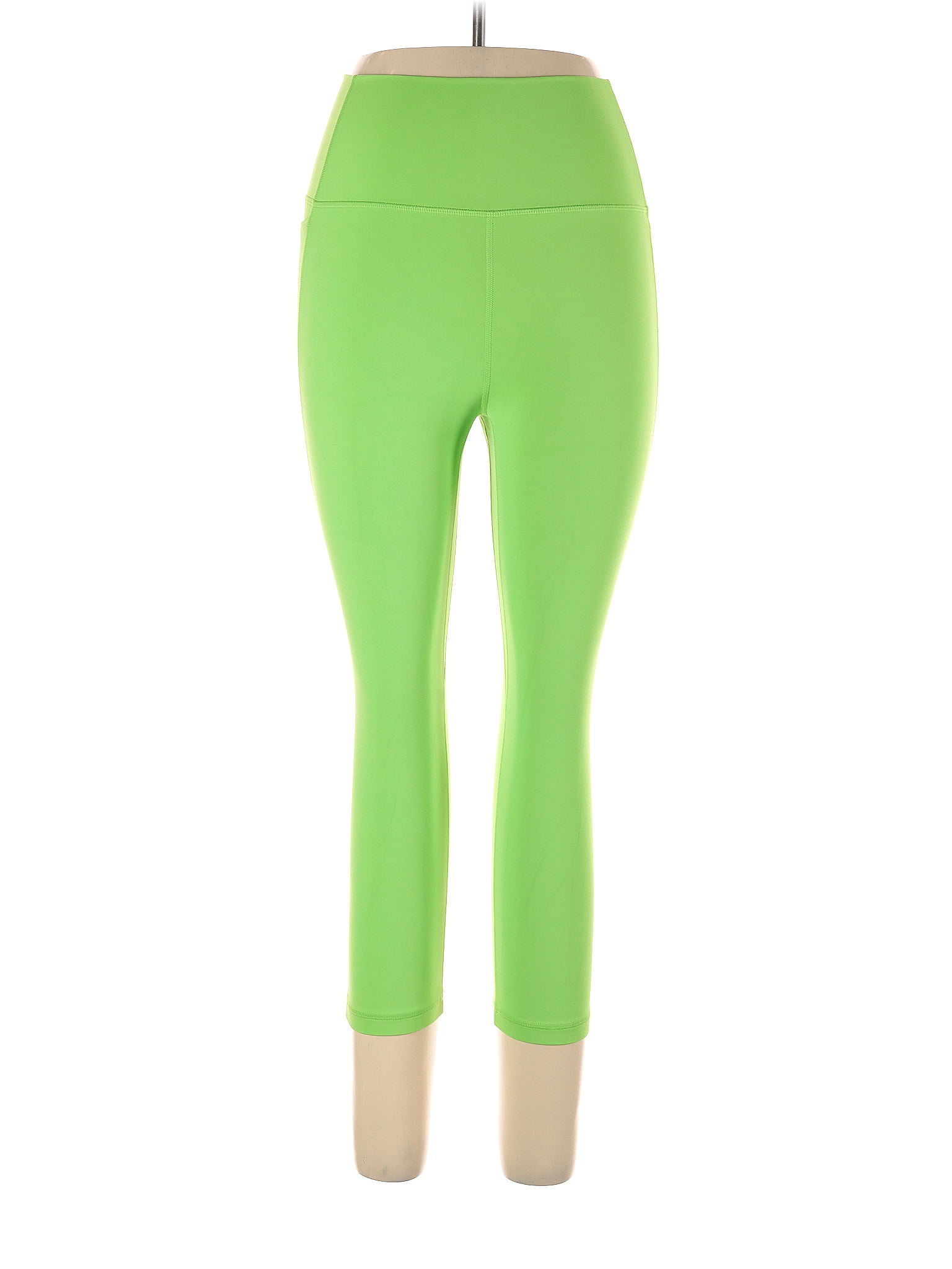 Crz Yoga Solid Green Leggings Size L - 50% off