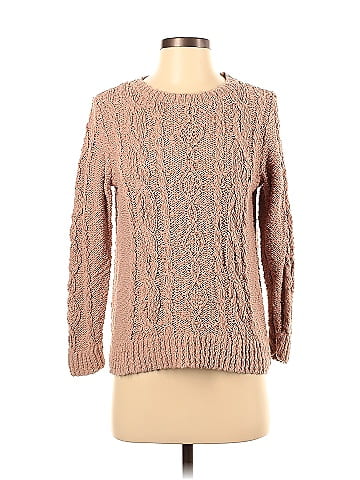 J.Jill 100% Cotton Color Block Solid Tan Pullover Sweater Size S (Petite) -  73% off