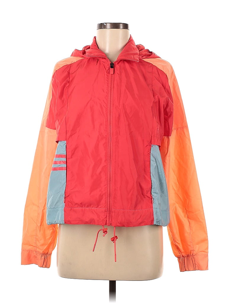 Adidas 100 Polyester Color Block Orange Jacket Size M 65 off ThredUp