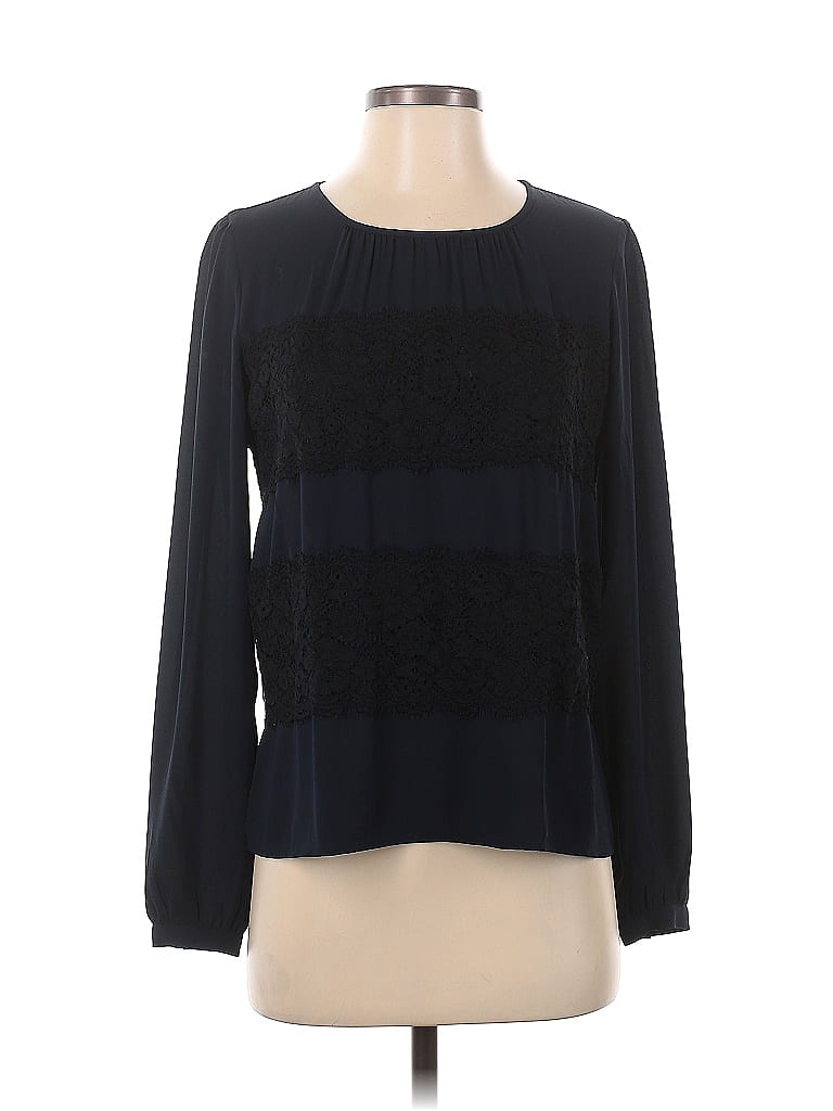 Ann Taylor LOFT 100% Polyester Black Long Sleeve Blouse Size XS - photo 1