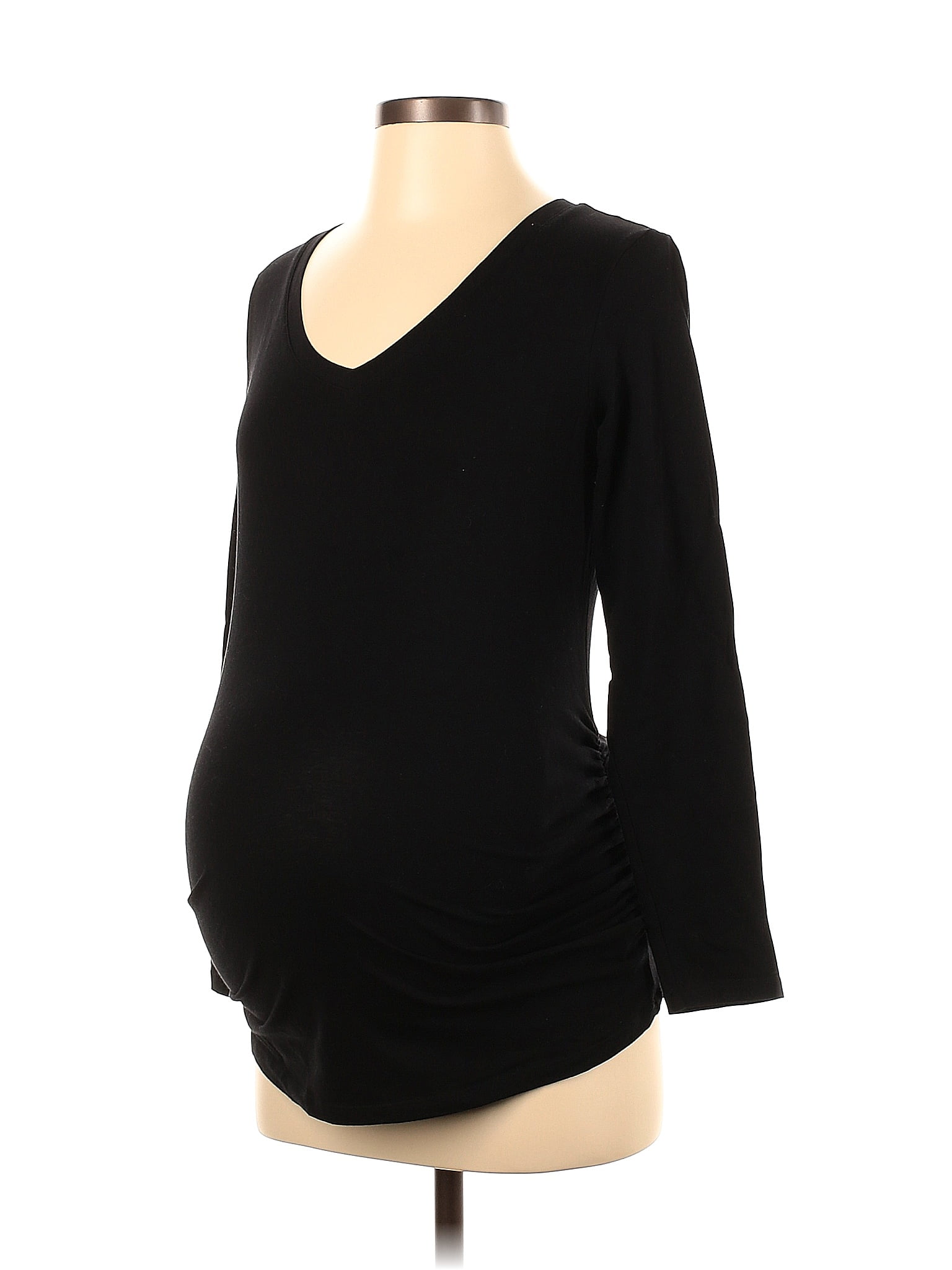 Topshop Maternity Solid Black Casual Dress One Size (Maternity) - 65% off