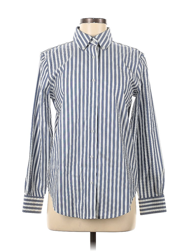 Brooks Brothers Stripes White Blue Long Sleeve Button-Down Shirt Size 6 ...