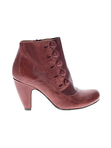 maroon ankle boots