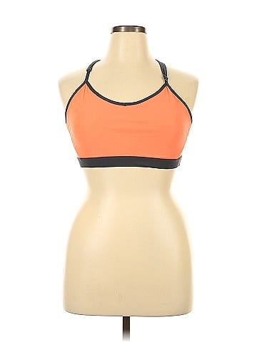 Athletic Works Color Block Orange Sports Bra Size XL - 26% off