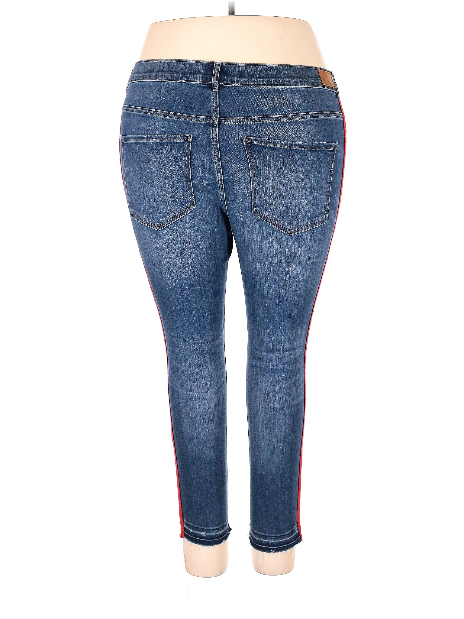 Express Solid Blue Jeans Size 18 (Plus) - 63% off