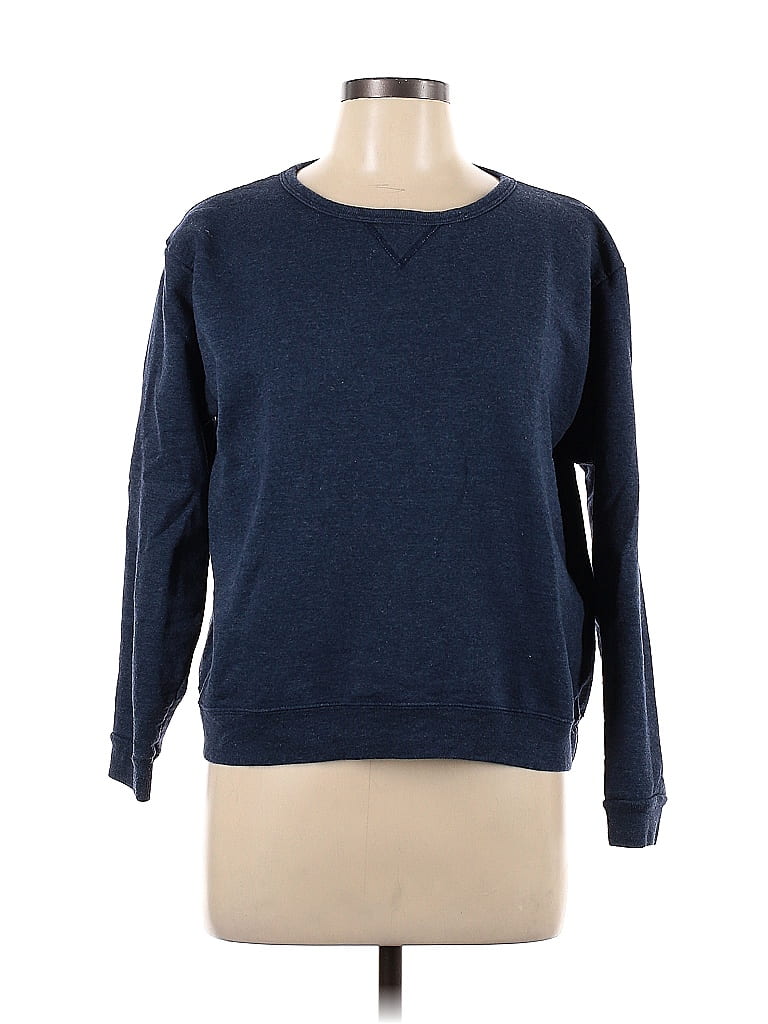 Hanes Solid Blue Pullover Sweater Size L - photo 1