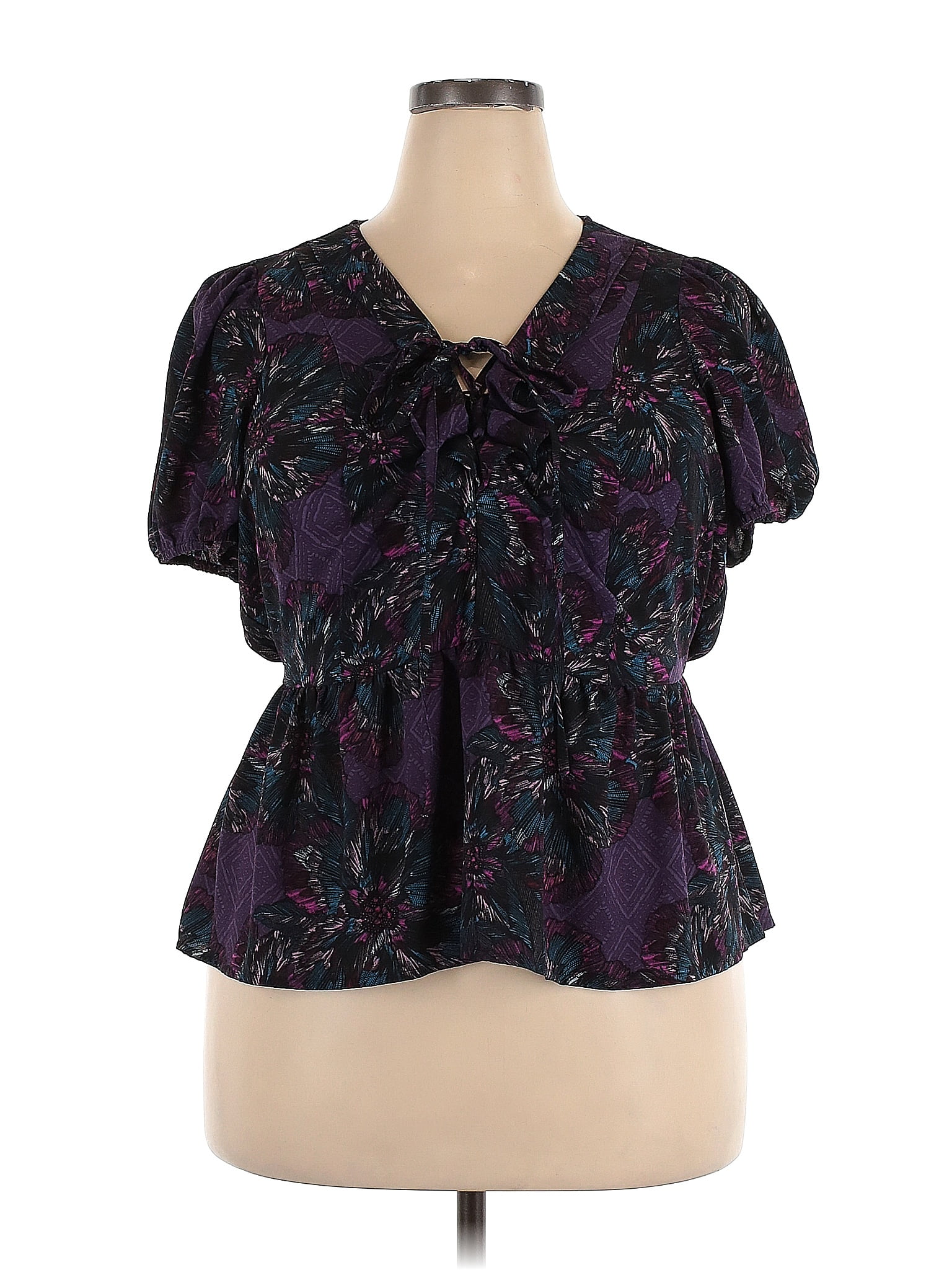 Jupe Mini Ceinturée Lane Bryant – Taille 24W – Tropical (Neuf Avec étiquettes, Taille Plus)
