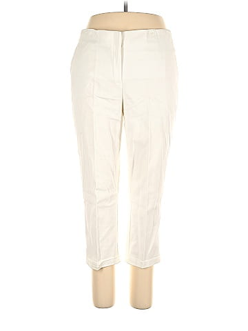Fabulously Slimming by Chico's Ivory Dress Pants Size Med (1.5