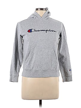 all in motion 100% Polyester Color Block Marled Gray Orange Pullover Hoodie  Size L (Kids) - 36% off
