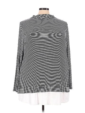 J.Jill Color Block Stripes Multi Color Gray Long Sleeve Top Size 4X  (Estimate) (Plus) - 77% off