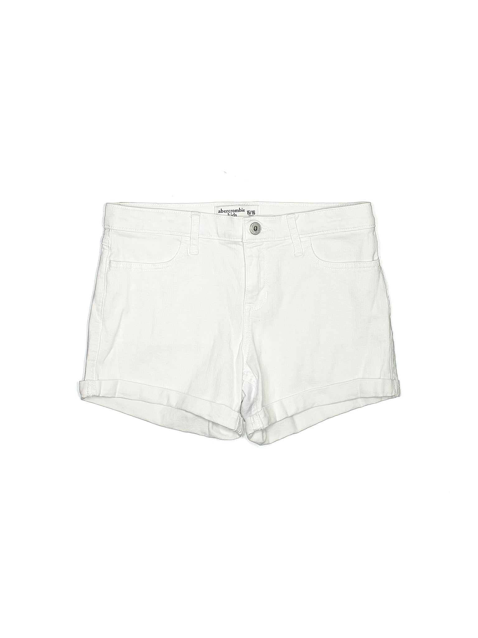 Abercrombie Solid White Shorts Size 15 53 off ThredUp