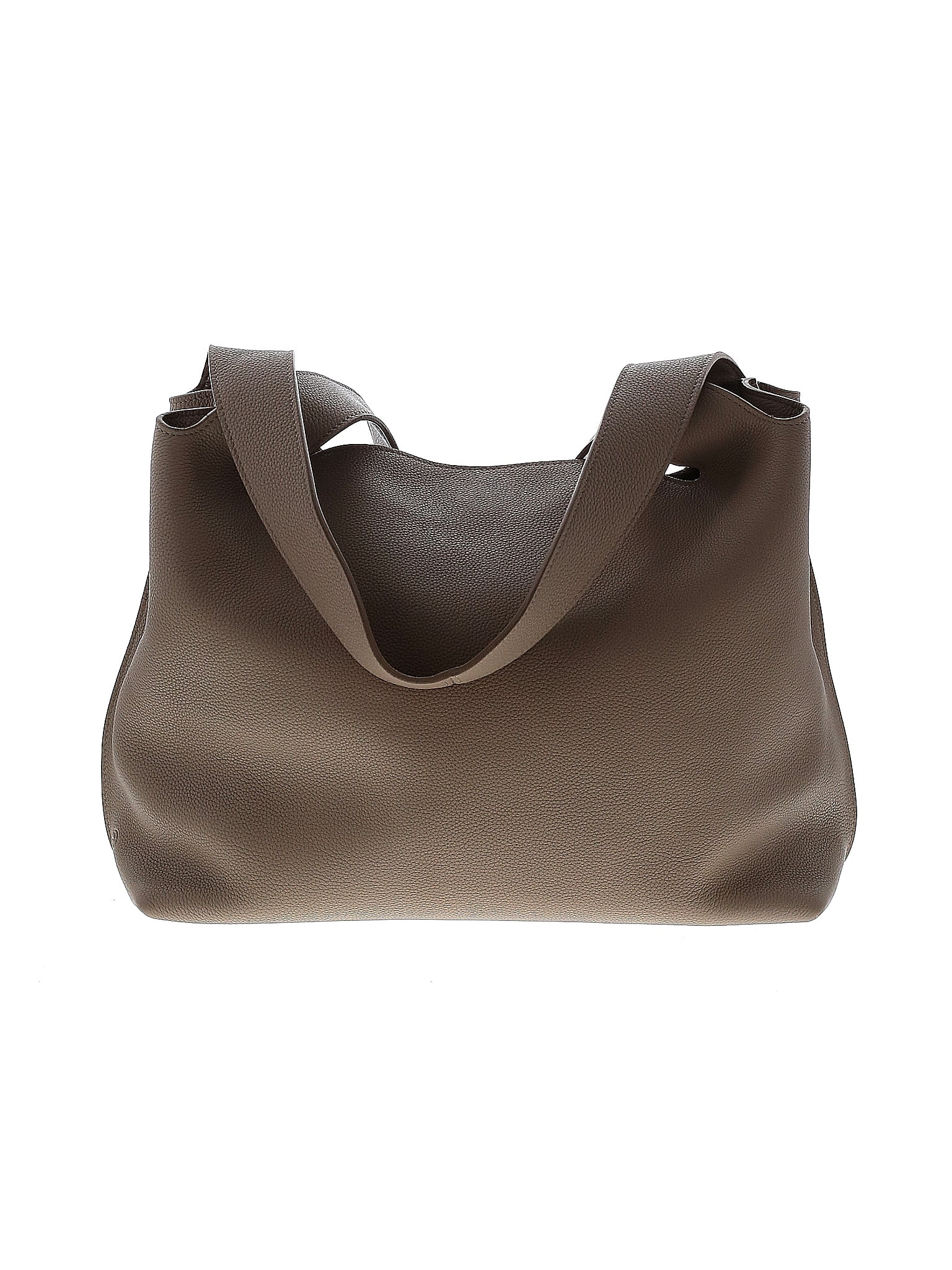 The Row 100 Leather Solid Brown Leather Duplex Hobo Bag One Size