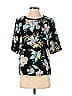 Ann Taylor 100% Polyester Black Short Sleeve Top Size XS - photo 1