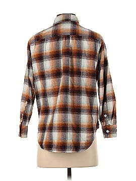 Madewell Flannel Side-Button Oversized Ex-Boyfriend Shirt in Bickett Plaid (view 2)