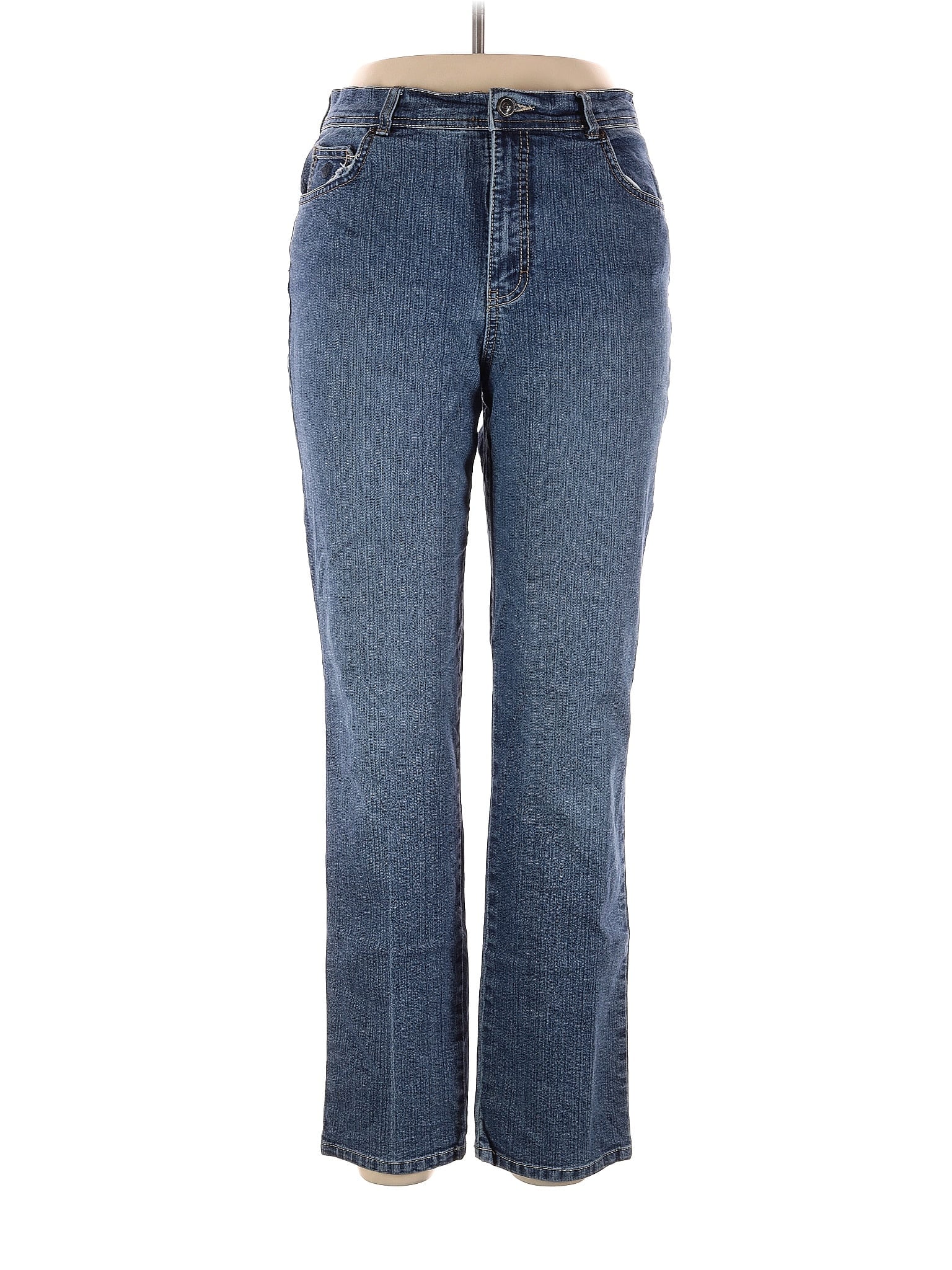 Gloria Vanderbilt Solid Blue Jeans Size 12 52 off ThredUp