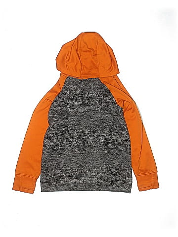 all in motion 100% Polyester Color Block Marled Gray Orange Pullover Hoodie  Size L (Kids) - 36% off