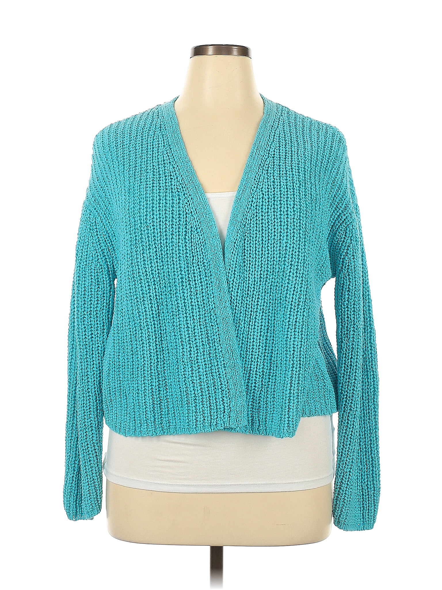 Solid Teal Cardigan main image 0