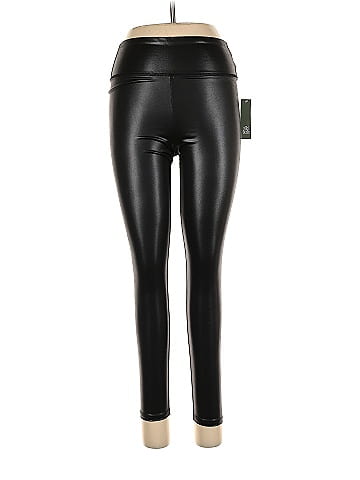 Wild Fable Solid Black Faux Leather Pants Size M - 33% off