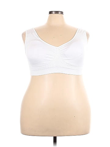 Unbranded White Sports Bra Size 5X (Plus) - 63% off