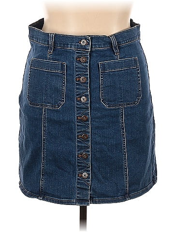 J crew store factory denim skirt