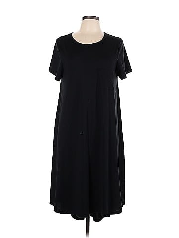 Lularoe Solid Black Casual Dress Size L - 47% off