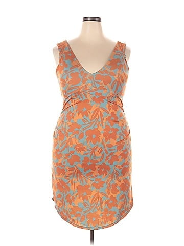 PrAna Floral Orange Active Dress Size XL - 51% off