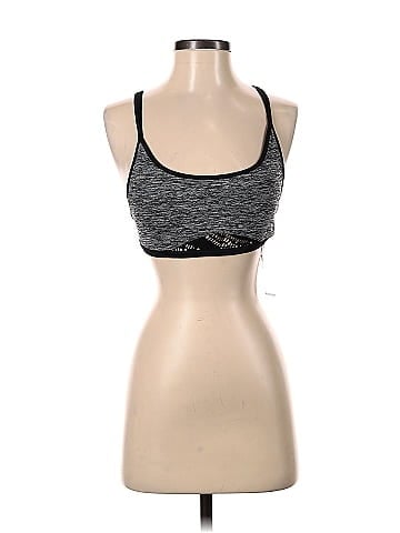 American Eagle Outfitters 100% Polyester Graphic Gray Sports Bra Size S -  64% off