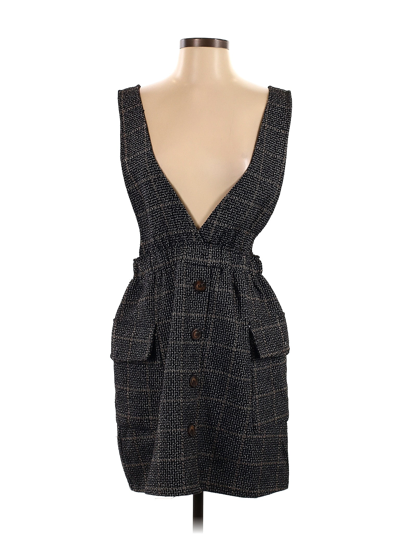 Paper Crane 100 Polyester Gray Cocktail Dress Size S 64 off ThredUp