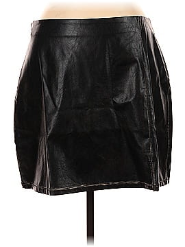 Cider Faux Leather Skirt (view 1)