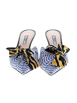 Prada Striped Bow Accents Mules (view 2)
