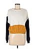 Trillium Color Block White Pullover Sweater Size M - photo 1