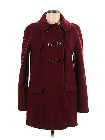 Topshop 2025 burgundy coat