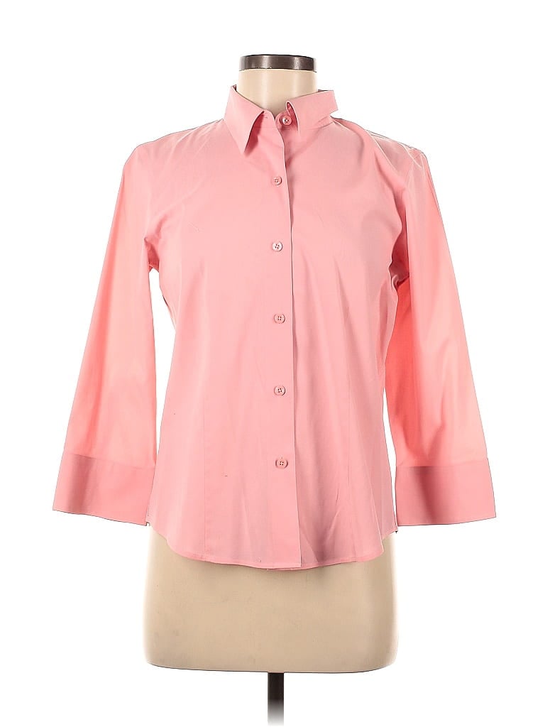 Talbots Pink Long Sleeve Button-Down Shirt Size 6 - photo 1