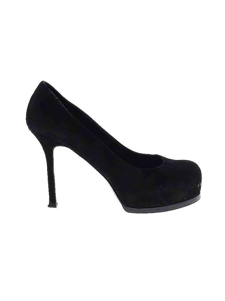 Yves Saint Laurent Rive Gauche 100% Leather Black Heels Size 37.5 (EU) - photo 1