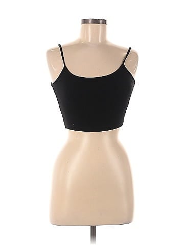 Brandy Melville Solid Black Tank Top One Size - 26% off