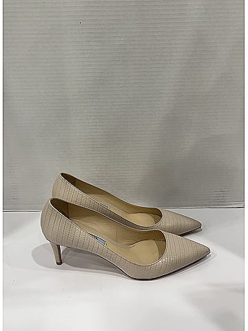 Prada 100 Leather Solid Ivory Heels Size 40.5 EU 63 off