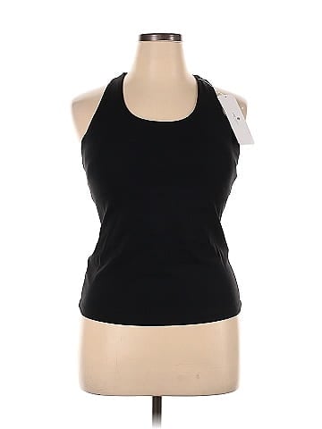 Crz Yoga Solid Black Sleeveless Top Size XL - 62% off