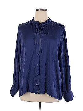 Side Stitch Long Sleeve Button-Down Shirt (view 1)